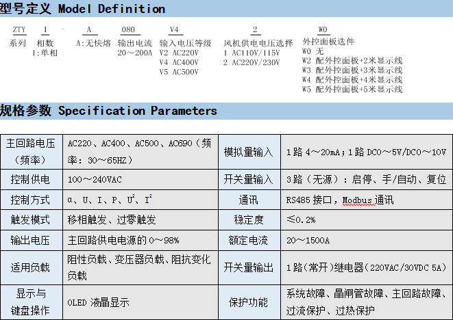 ZTY3三相电力调整器